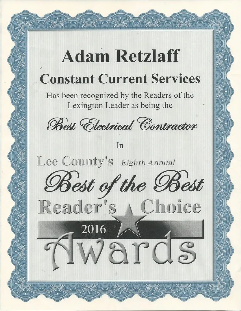 Slide of Constant Current Electrical Services