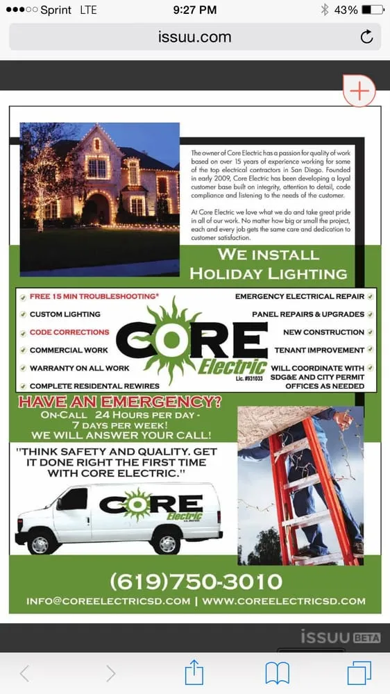 Slide of Core Electric