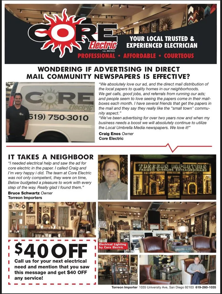 Slide of Core Electric