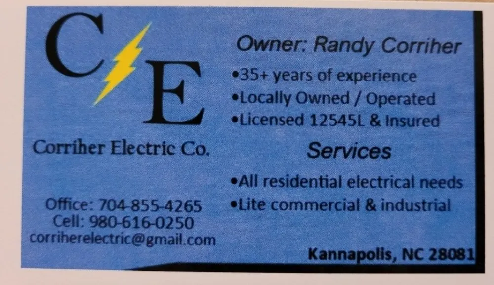 Slide of Corriher Electric