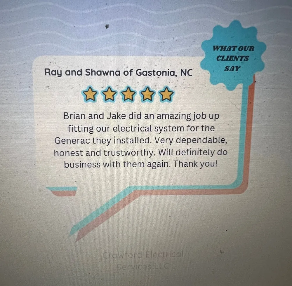 Slide of Crawford Electrical Services