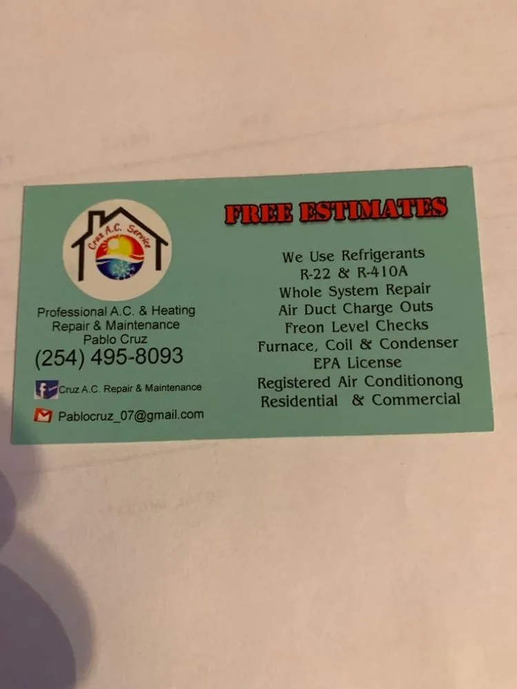 Slide of Cruz AC Services