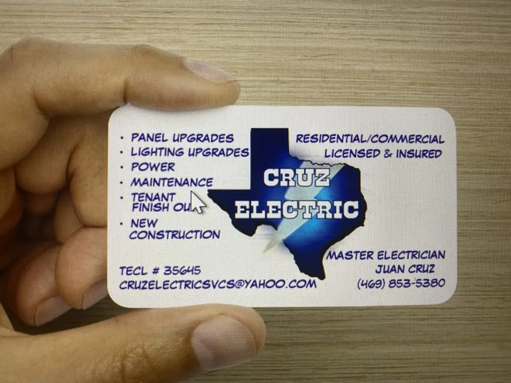 Slide of CRUZ Electric Services