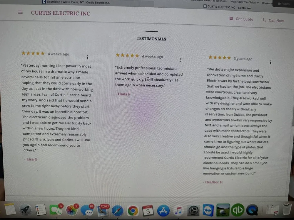 Slide of Curtis Electric