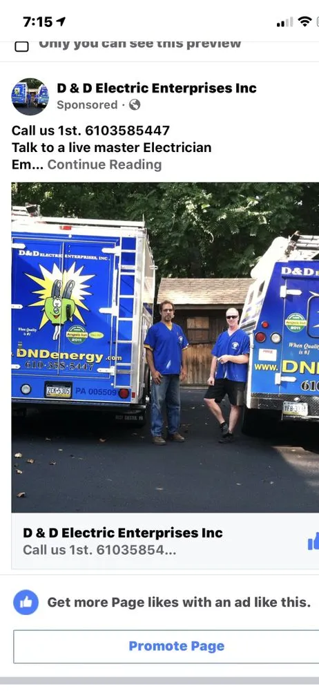 Professional panel upgrade experts serving Glen Mills, PA - D & D Electric