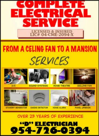 Slide of D Electrician Technical Services
