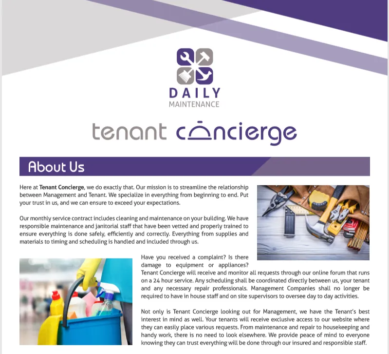 Slide of Daily Maintenance