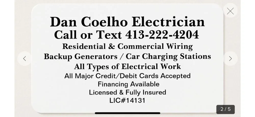 Slide of Daniel Coelho Electrician