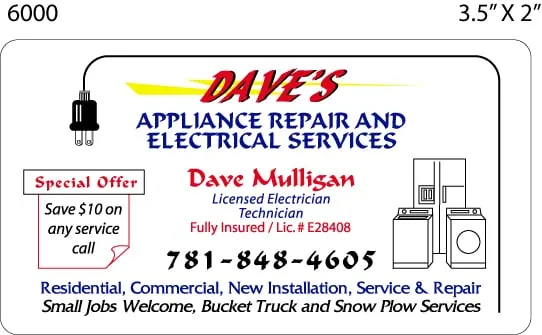 Slide of Dave's Appliance Repair and Electrical Services