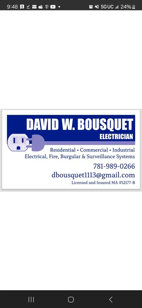 Slide of David w Bousquet Electrician