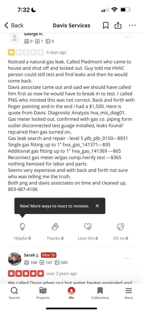 Slide of Davis Services