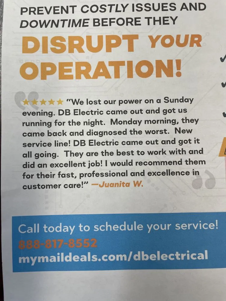 Slide of DB Electrical Services
