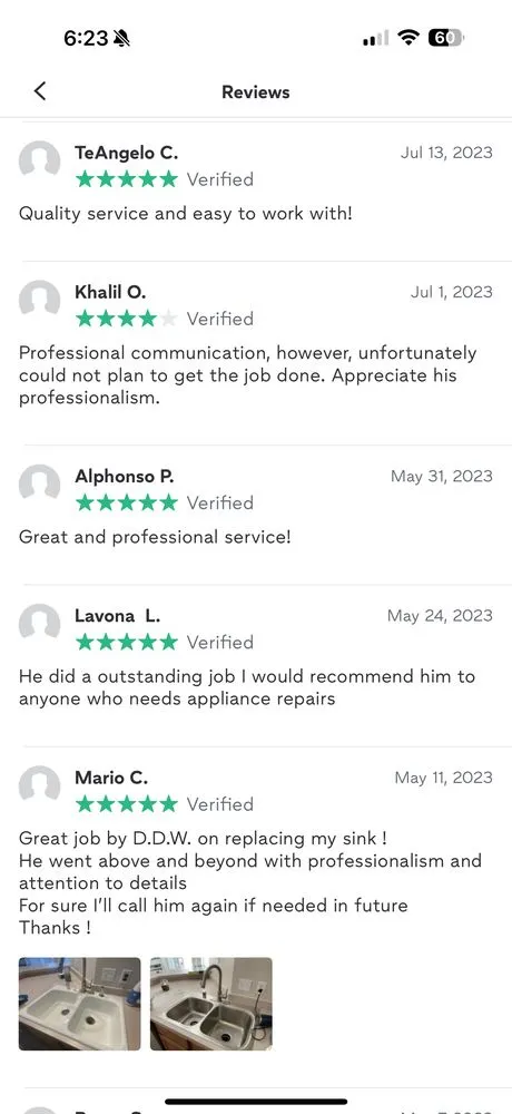 Slide of DDW Services