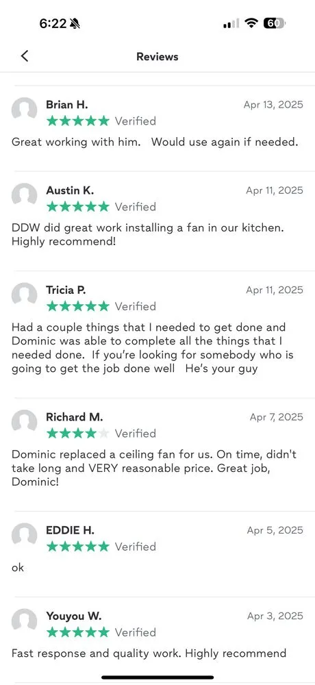 Slide of DDW Services