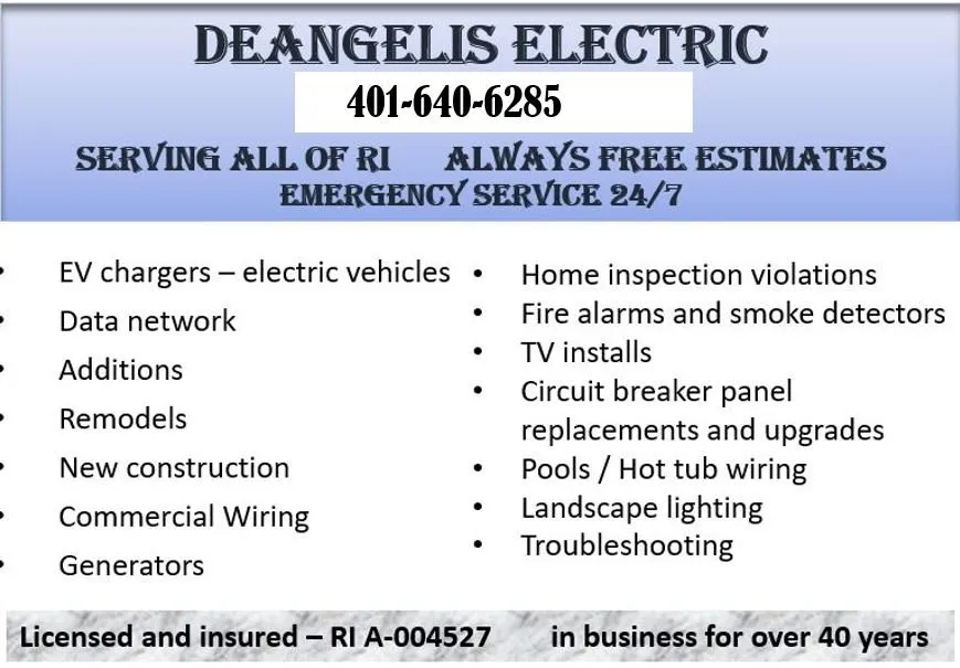 Slide of DeAngelis Electrical Contracting