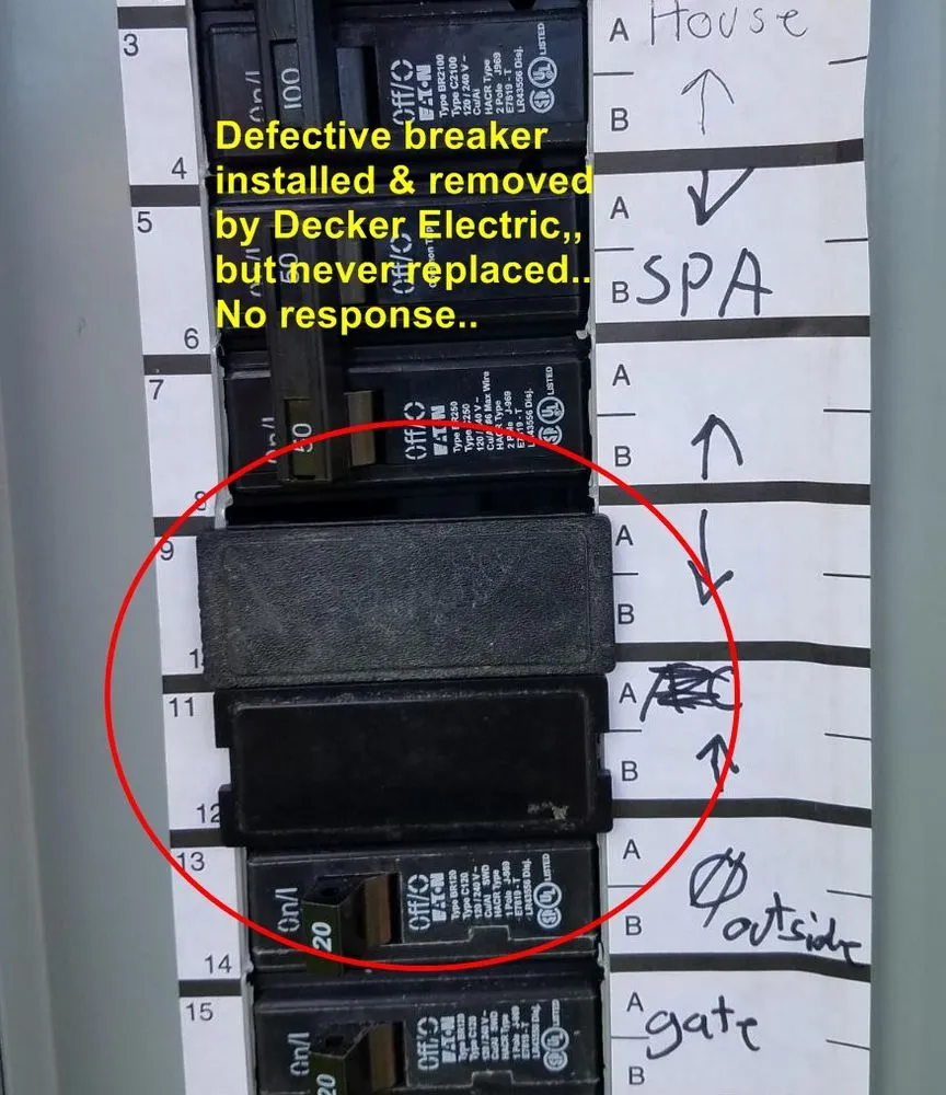 Slide of Decker Electric