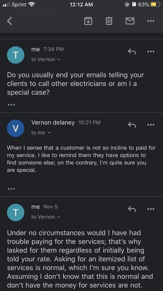 Slide of Delaney's Electric