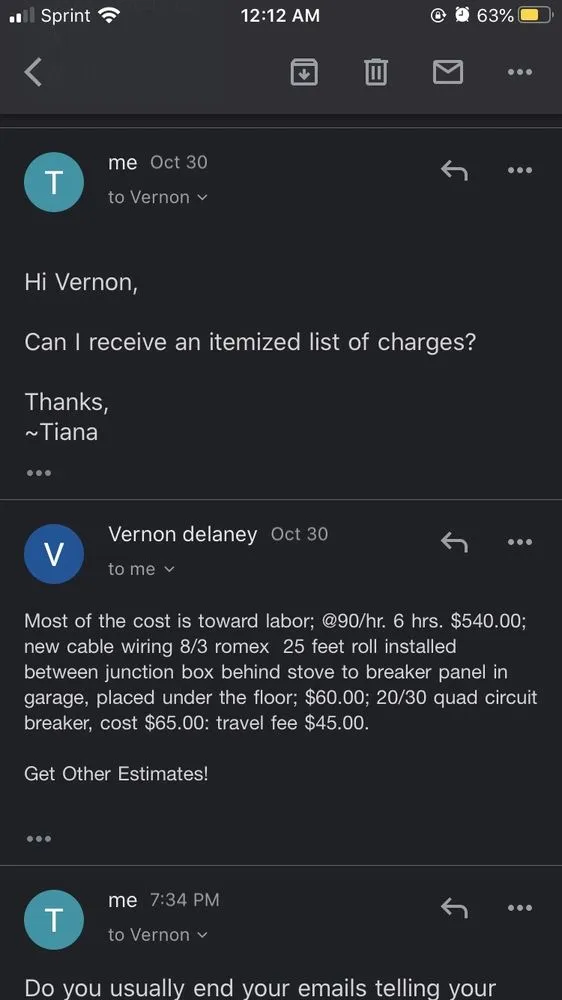 Slide of Delaney's Electric