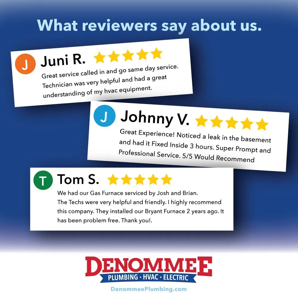 Slide of Denommee Plumbing, HVAC & Electric