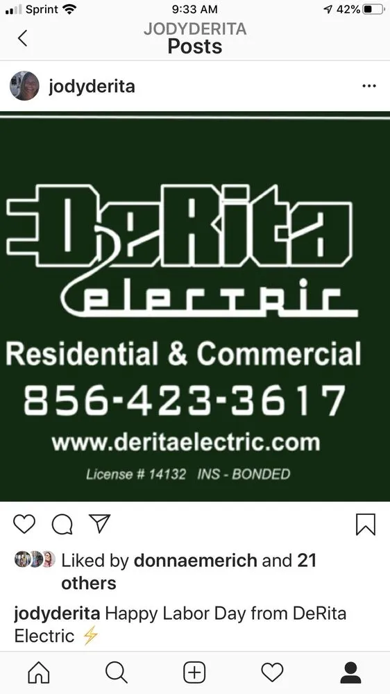 Licensed outlet and switch repair in Clarksboro, NJ by Derita Electrical Services