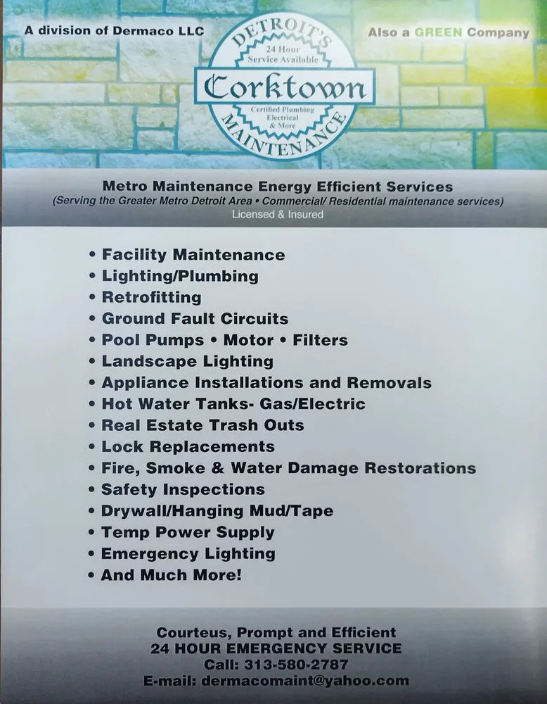 Slide of Detroit Corktown Maintenance