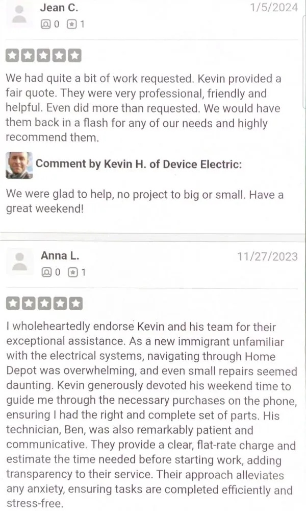 Slide of Device Electric