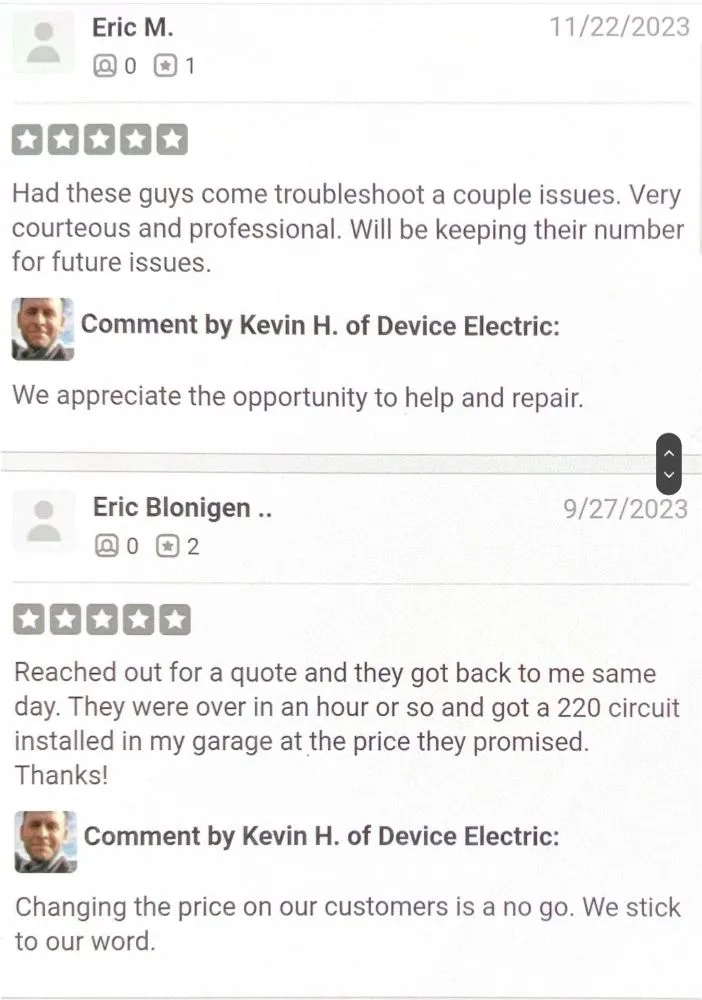 Slide of Device Electric