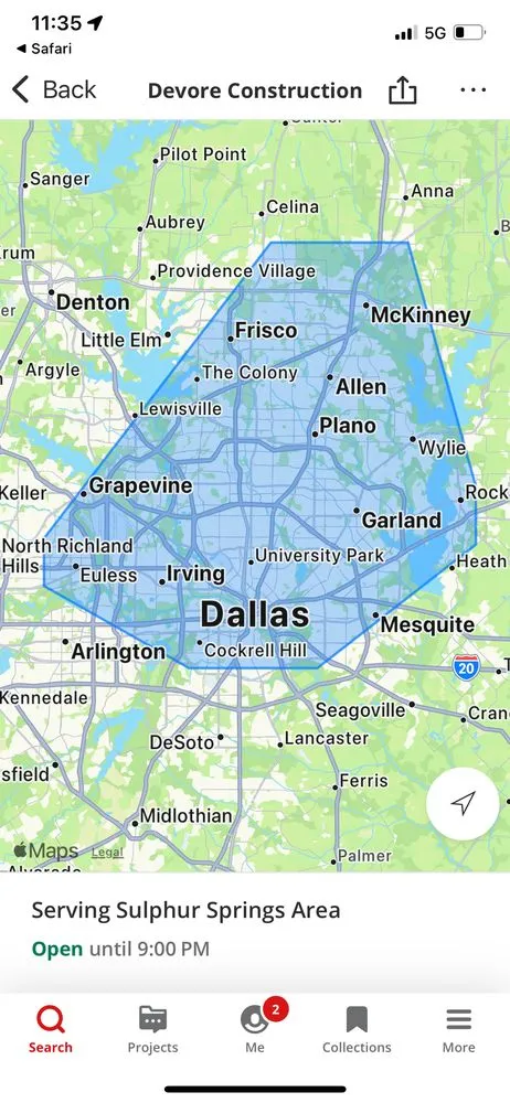 Slide of Devore Construction