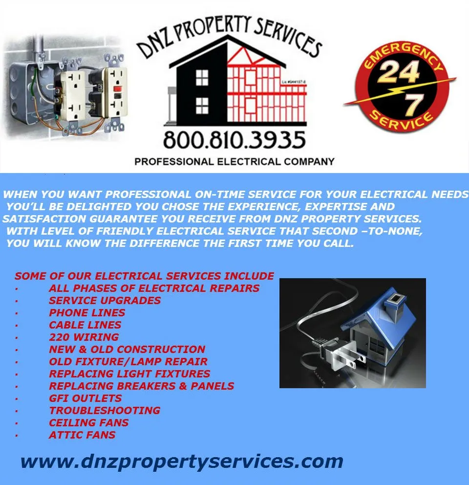 Certified emergency electrical service service in ,  - DNZ Electrical Services