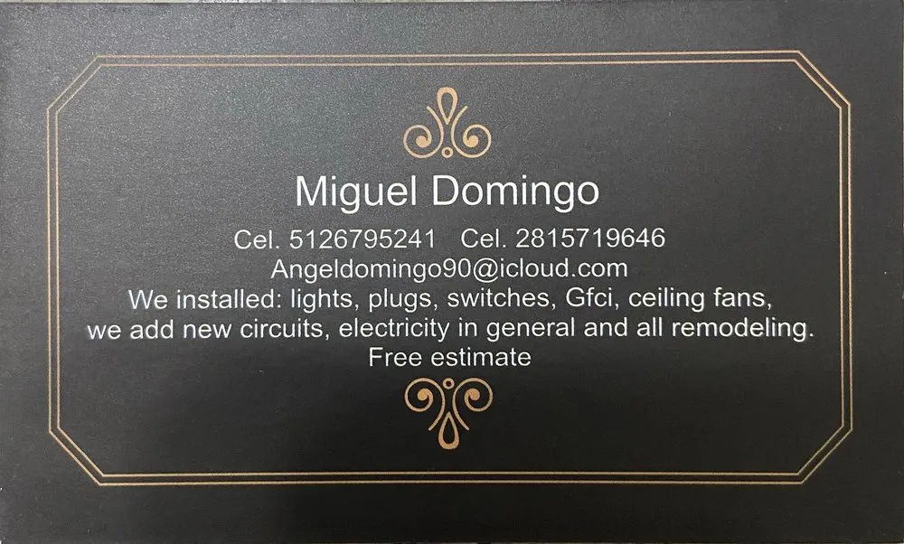 Slide of Domingo Electric Service