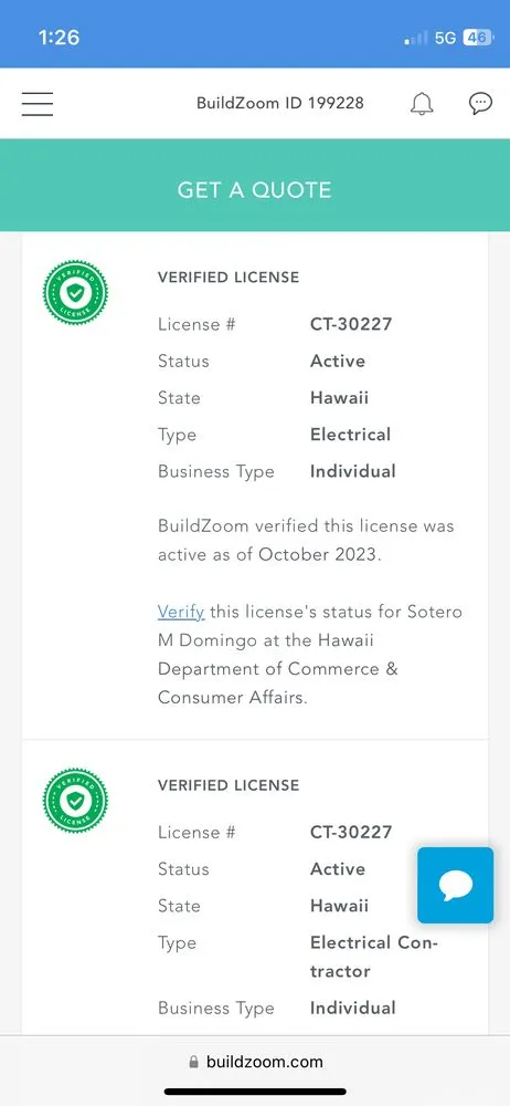 Slide of Domingo’s Electrical Service