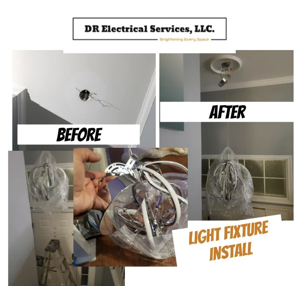 Certified electrician providing panel upgrade in Dulles, VA - DR Electrical Services
