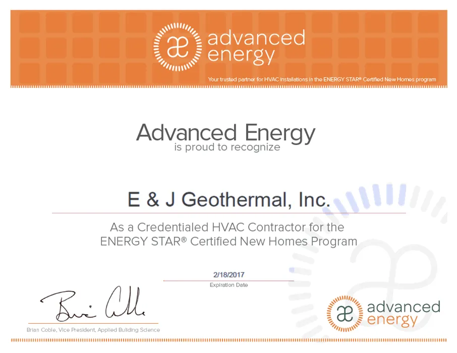 Slide of E & J Geothermal