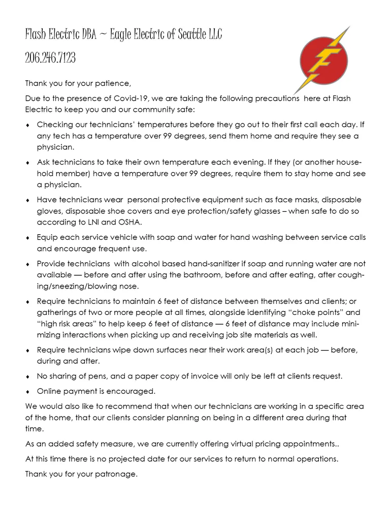 Slide of Eagle Electric of Seattle