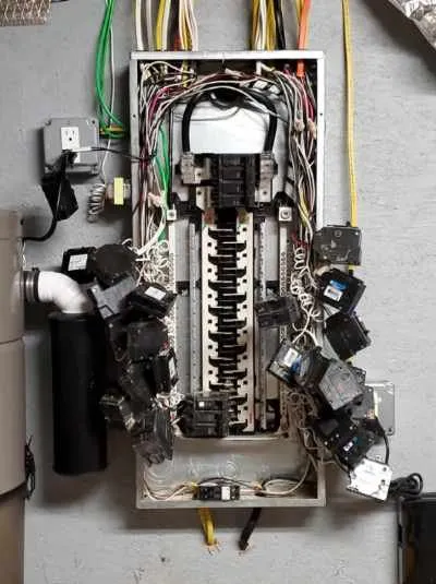 Licensed electrician providing panel upgrade in ,