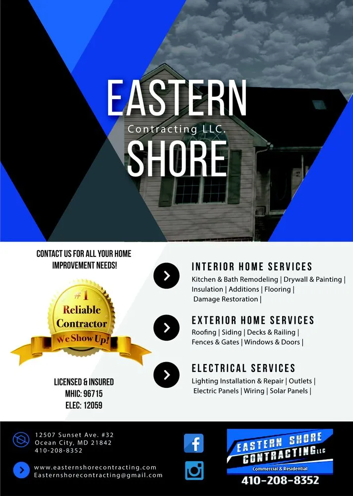 Reliable electrical repair service in , - Eastern Shore Contracting