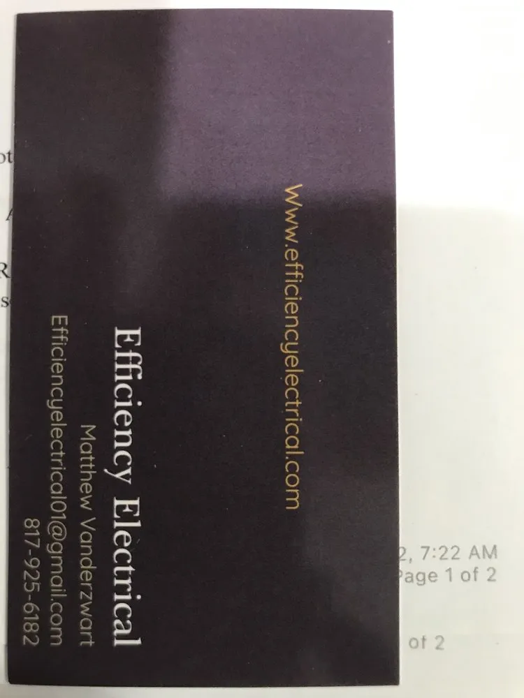 Slide of Efficiency Electrical