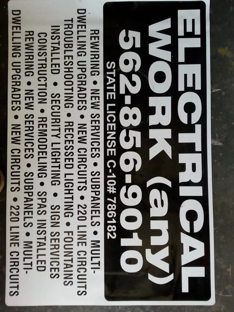 Slide of Electrical Work Any