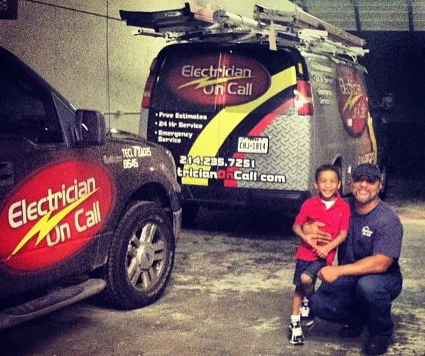 Slide of Electrician On Call