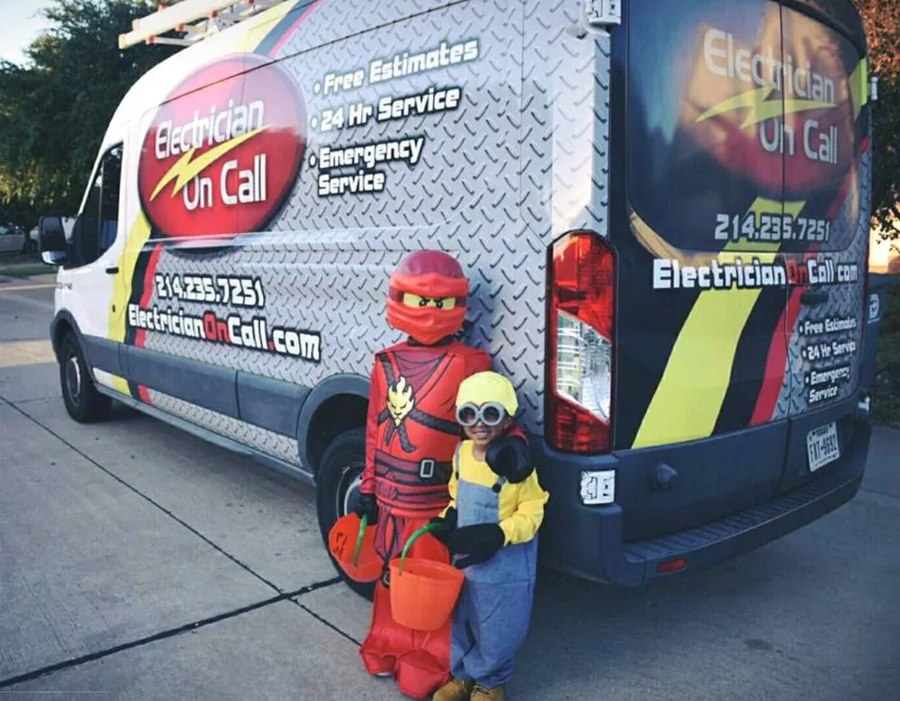 Slide of Electrician On Call