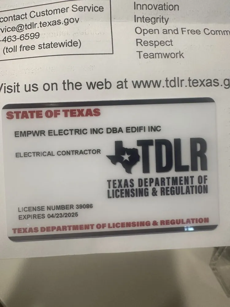 Certified electrical service for homes in lighting installation, by