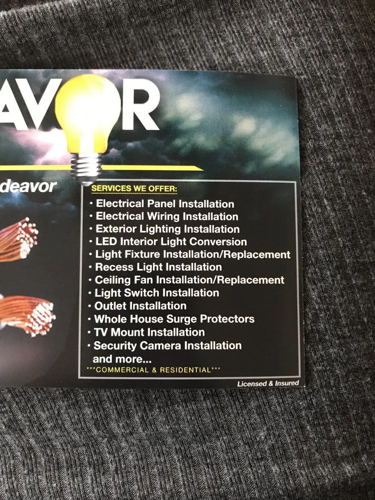 Professional electrical repair service in ,  - Endeavor Electric