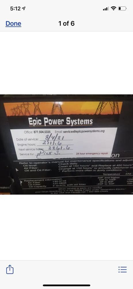Slide of Epic Power Systems