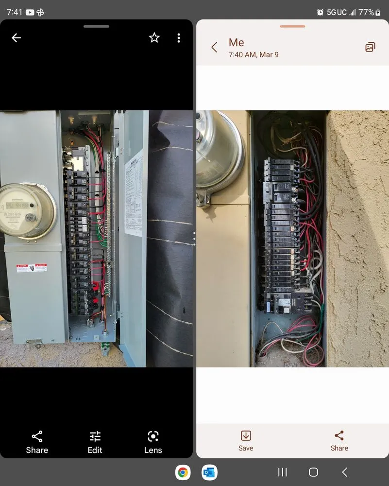Licensed electrician providing panel upgrade in , 