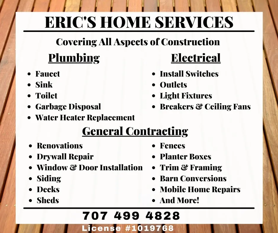 Slide of Eric's Home Services