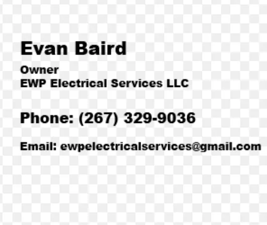 Slide of EWP Electrical Services