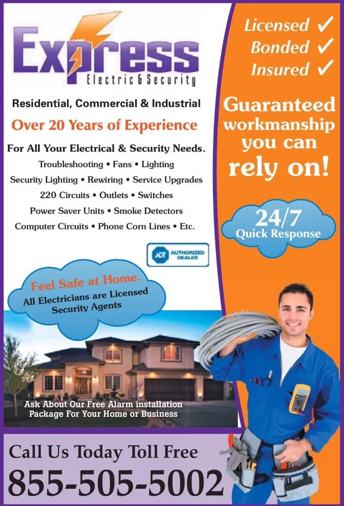 Slide of Express Electric & Security