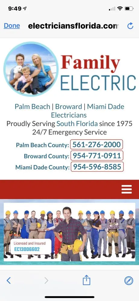 Affordable emergency electrical service in ,  by Family Electric