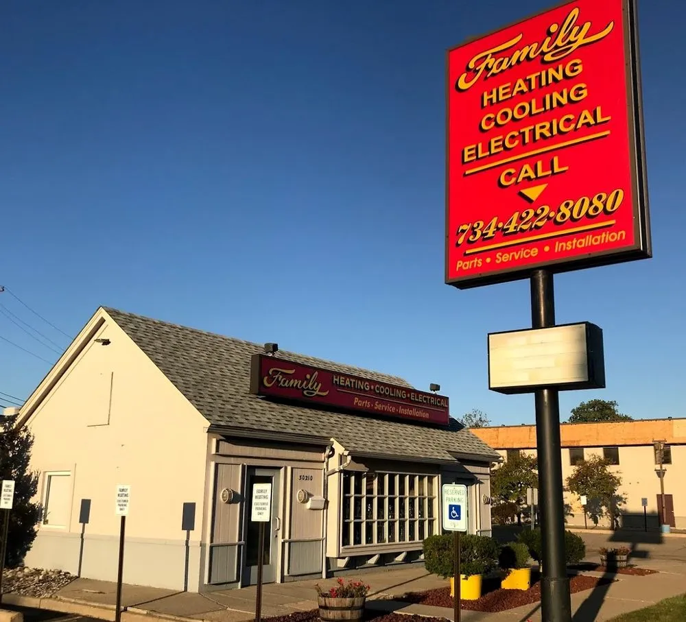 Slide of Family Heating, Cooling & Electrical