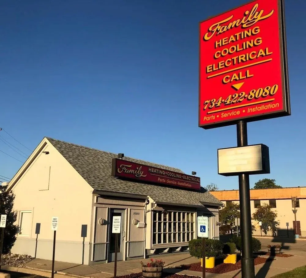 Slide of Family Heating, Cooling & Electrical